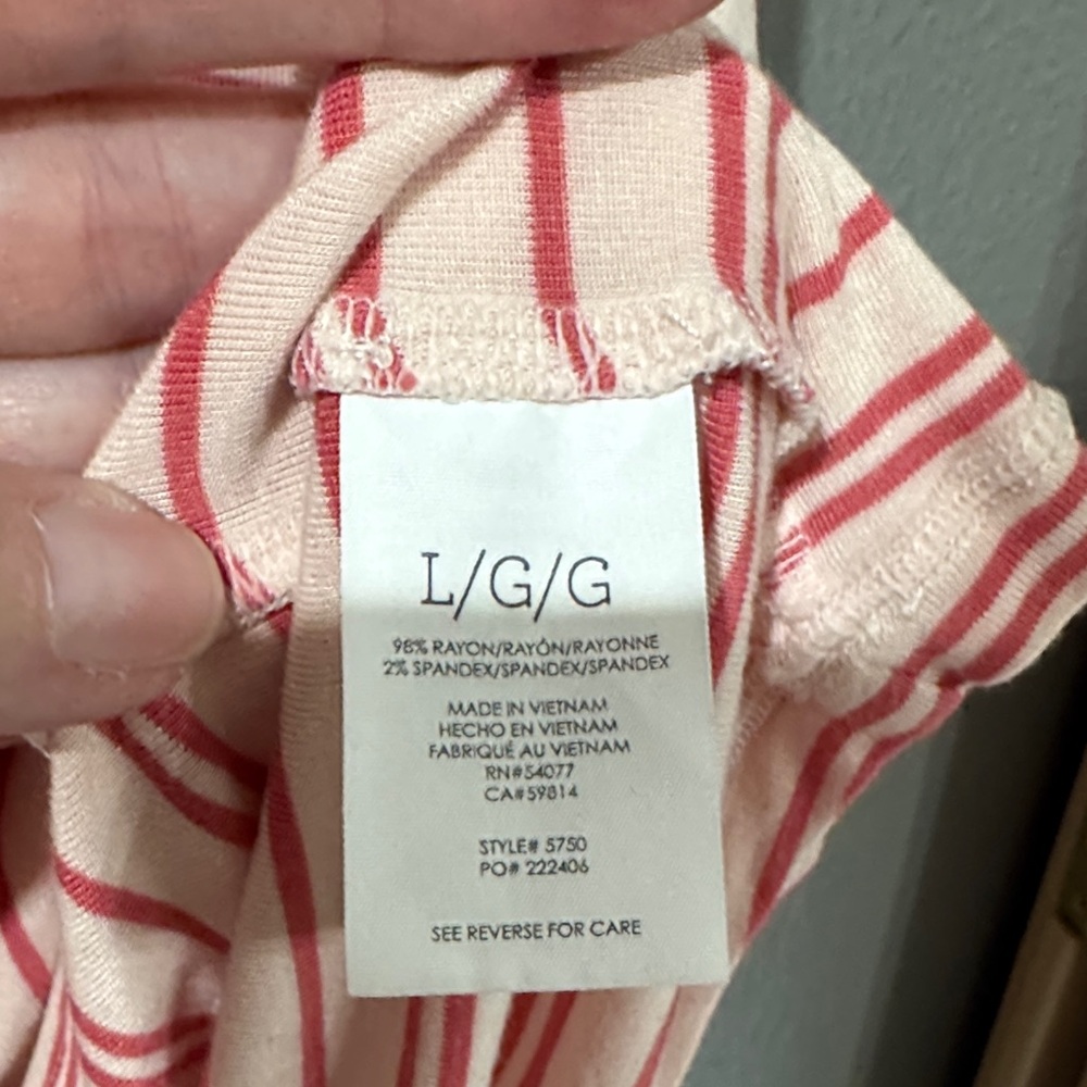 CAbi Pink & Cream Striped Dolman-Sleeve Tunic - Picture 4 of 4